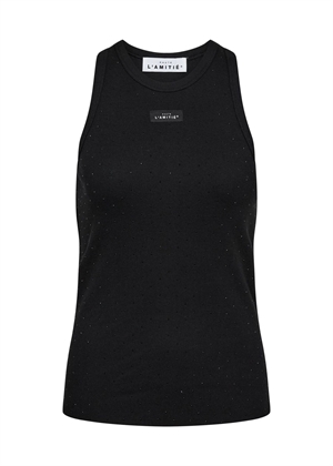 Rib badge stone tank Black HAUTE L'AMITIÈ